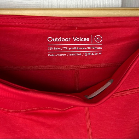 Outdoor Voices Flex 7/8 Leggings Scarlet Size XL NWT - Picture 9 of 9